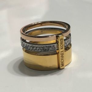 Michael kors ring. Size 8. Tri-color. Worn once.